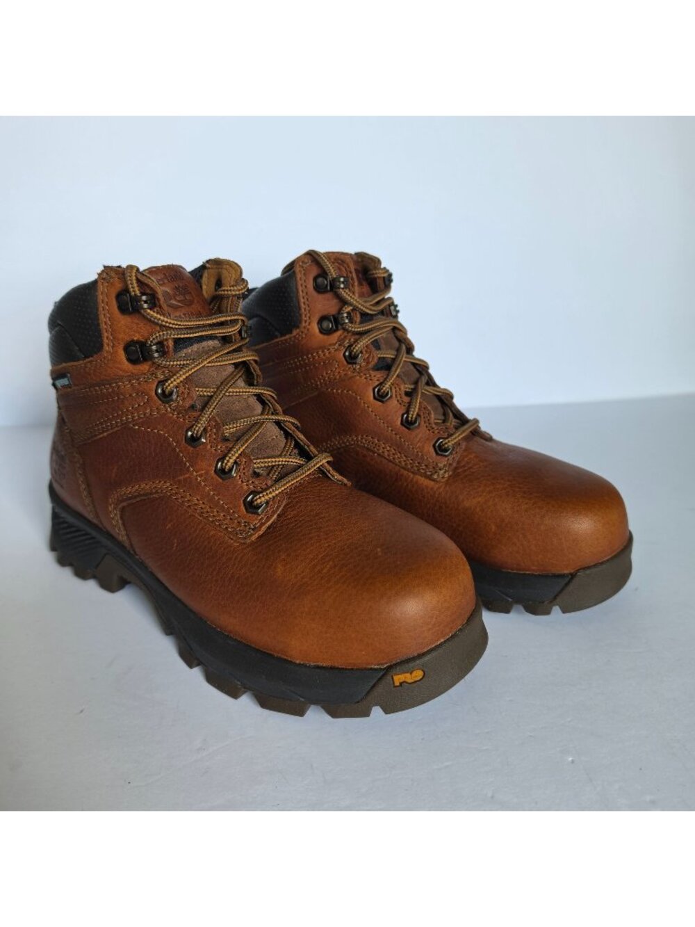 Timberland PRO Women 6.5W Waterproof Leather Work Boot Anti Fatigue Brown Hiking